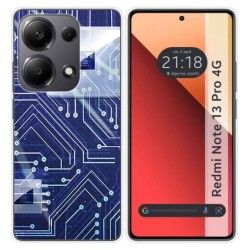 Funda Silicona para Xiaomi Redmi Note 13 Pro 4G diseño Circuito Dibujos