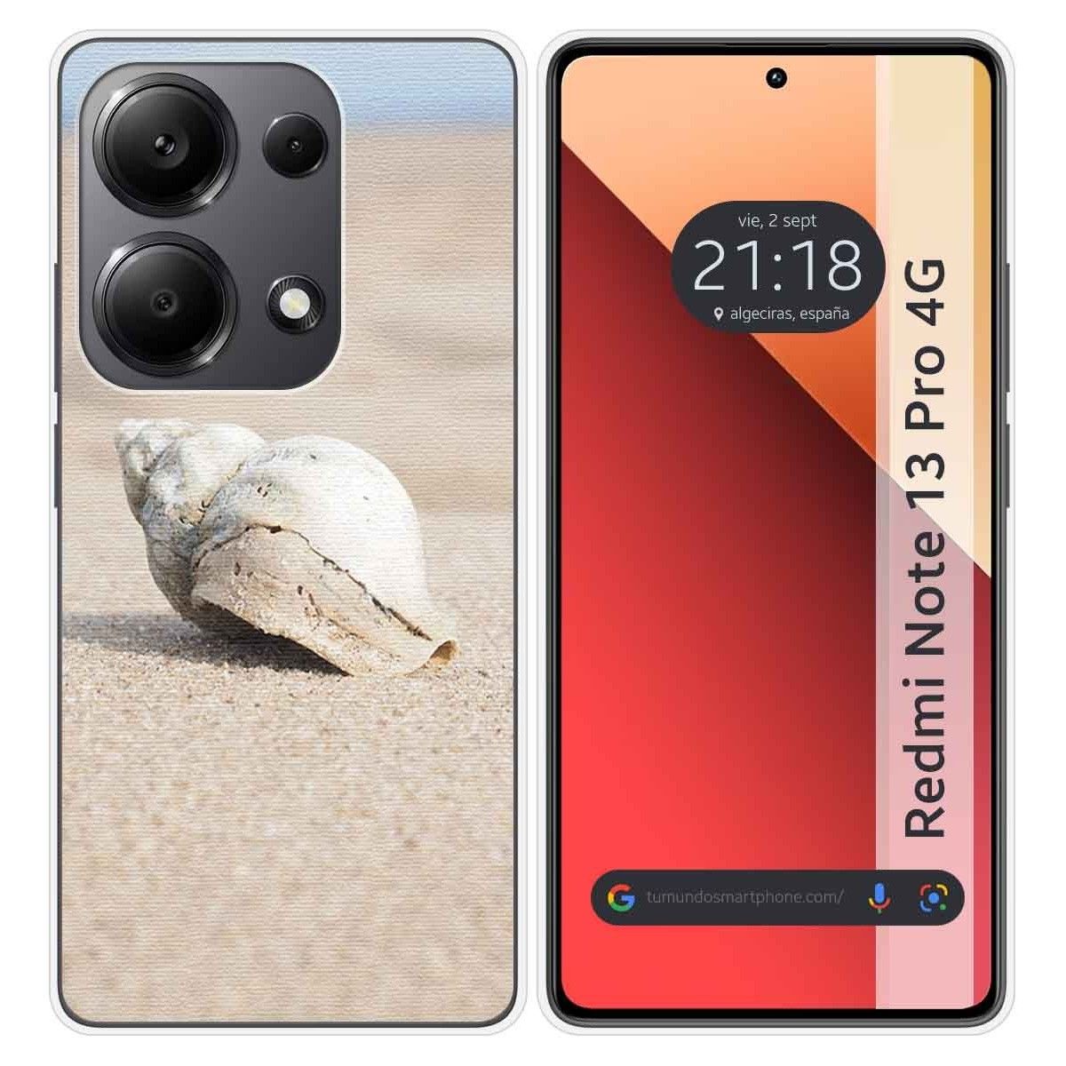 Funda Silicona para Xiaomi Redmi Note 13 Pro 4G diseño Concha Dibujos