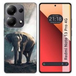 Funda Silicona para Xiaomi Redmi Note 13 Pro 4G diseño Elefante Dibujos