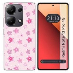 Funda Silicona para Xiaomi Redmi Note 13 Pro 4G diseño Flores Dibujos