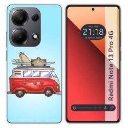 Funda Silicona para Xiaomi Redmi Note 13 Pro 4G diseño Furgoneta Dibujos
