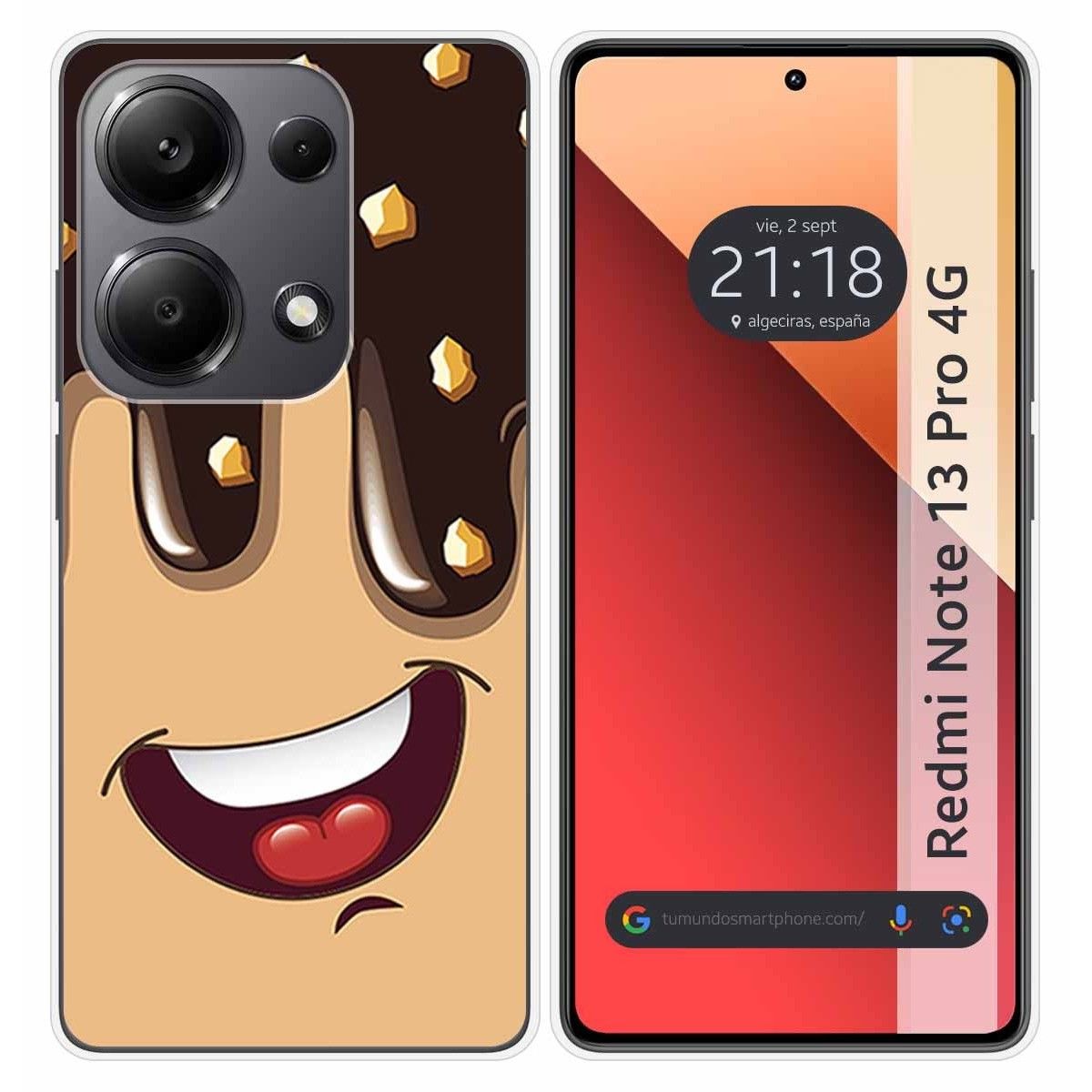 Funda Silicona para Xiaomi Redmi Note 13 Pro 4G diseño Helado Chocolate Dibujos