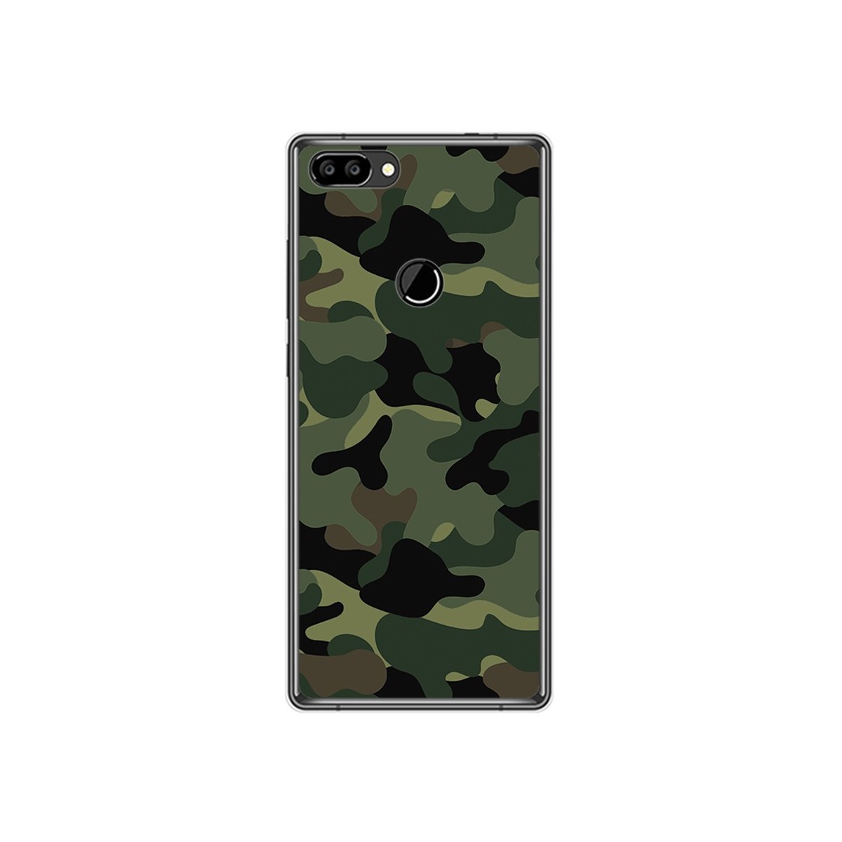 Funda Gel Tpu para Oukitel Mix 2 Diseño Camuflaje Dibujos
