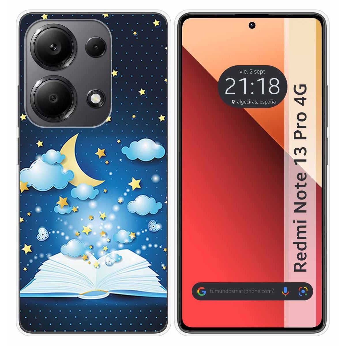 Funda Silicona para Xiaomi Redmi Note 13 Pro 4G diseño Libro Cuentos Dibujos