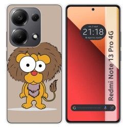 Funda Silicona para Xiaomi Redmi Note 13 Pro 4G diseño Leon Dibujos