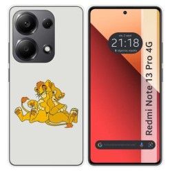 Funda Silicona para Xiaomi Redmi Note 13 Pro 4G diseño Leones Dibujos