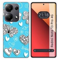 Funda Silicona para Xiaomi Redmi Note 13 Pro 4G diseño Mariposas Dibujos