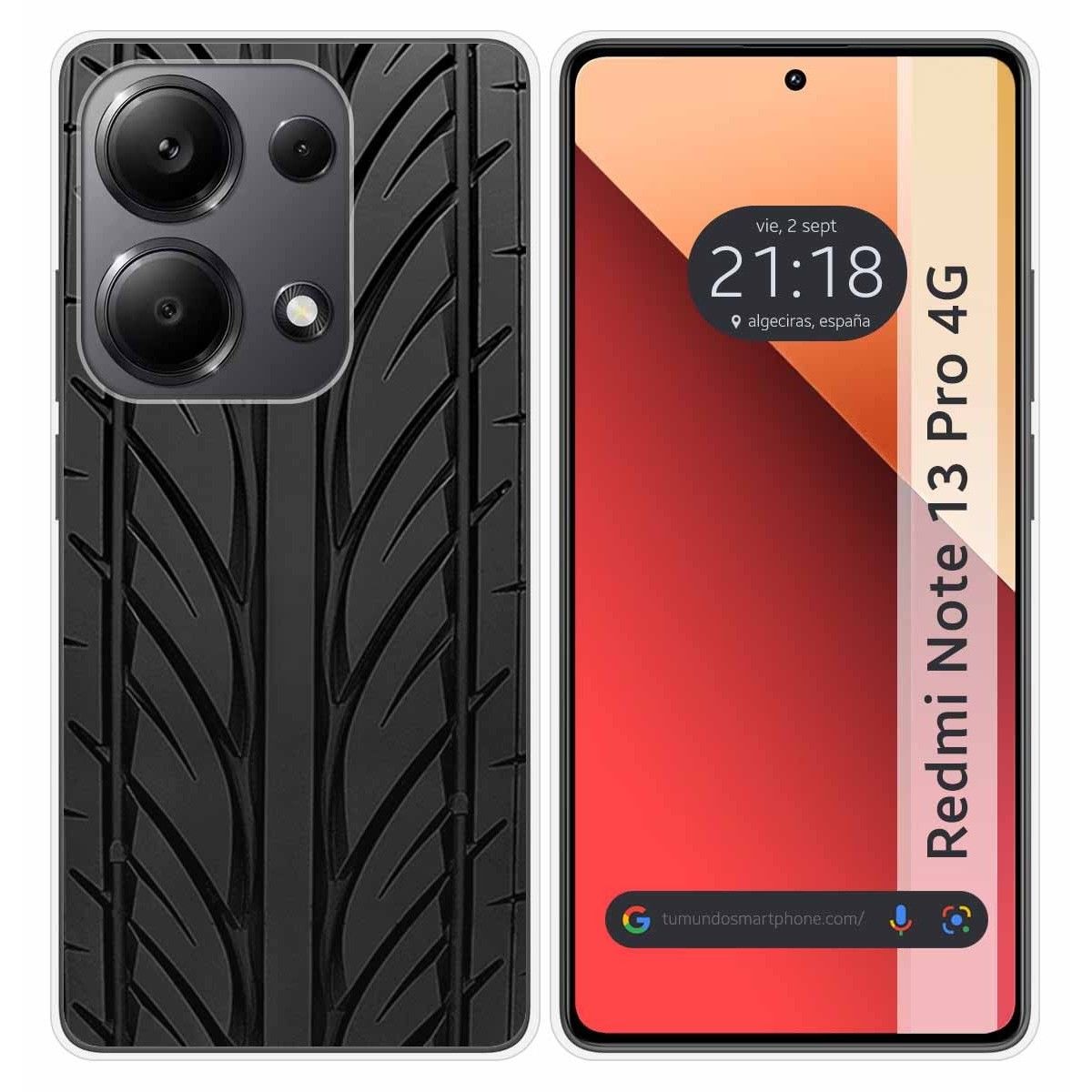 Funda Silicona para Xiaomi Redmi Note 13 Pro 4G diseño Neumatico Dibujos