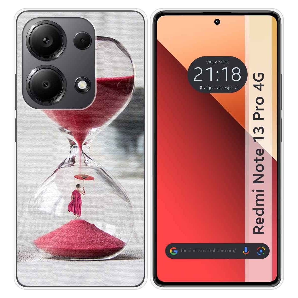 Funda Silicona para Xiaomi Redmi Note 13 Pro 4G diseño Reloj Dibujos