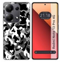 Funda Silicona para Xiaomi Redmi Note 13 Pro 4G diseño Snow Camuflaje Dibujos
