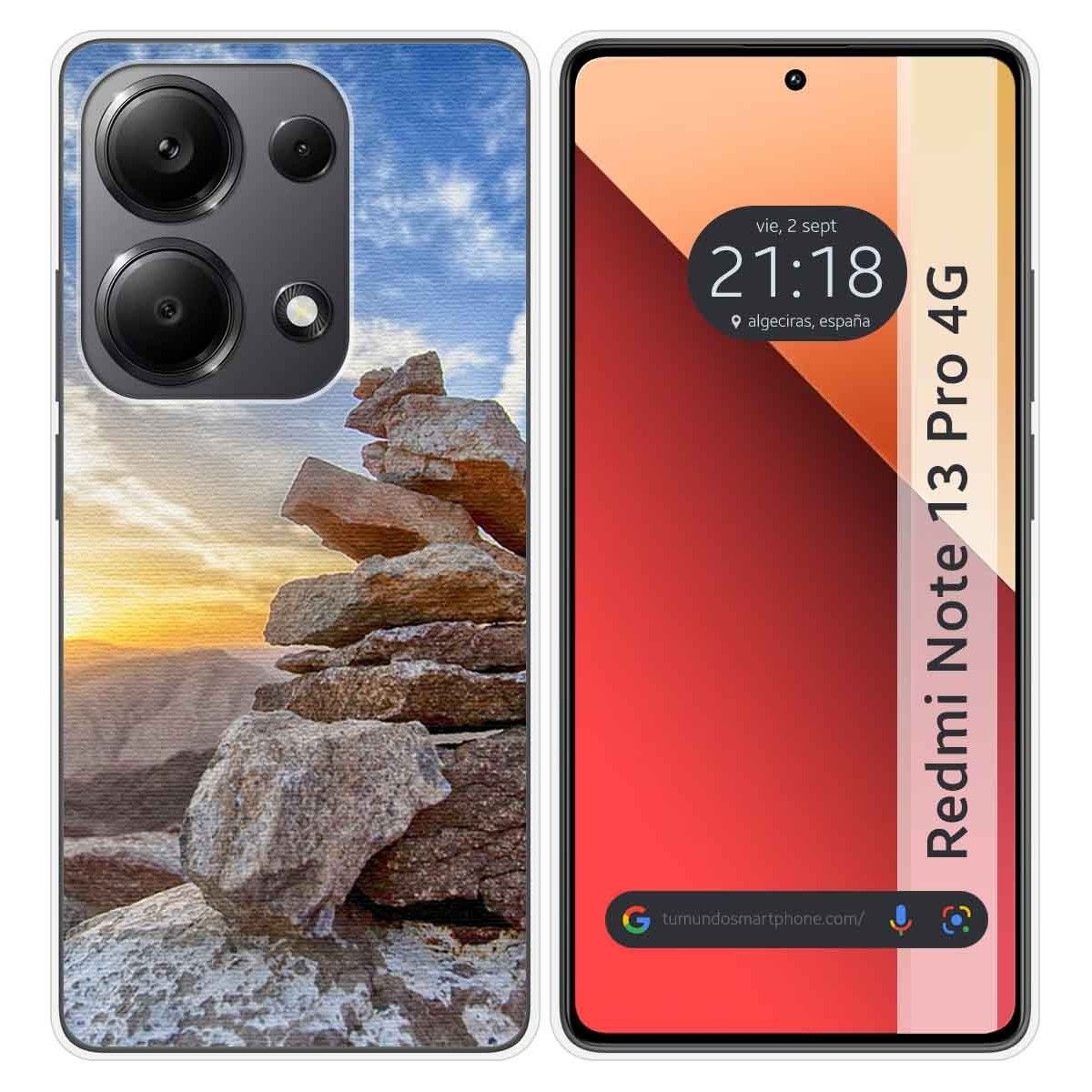 Funda Silicona para Xiaomi Redmi Note 13 Pro 4G diseño Sunset Dibujos