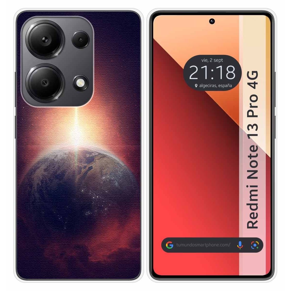 Funda Silicona para Xiaomi Redmi Note 13 Pro 4G diseño Tierra Dibujos