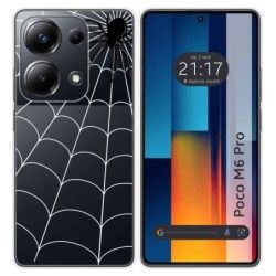 Funda Silicona Transparente para Xiaomi Poco M6 Pro 4G diseño Araña Dibujos