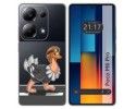 Funda Silicona Transparente para Xiaomi Poco M6 Pro 4G diseño Avestruz Dibujos