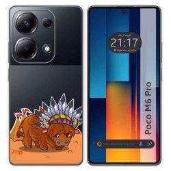 Funda Silicona Transparente para Xiaomi Poco M6 Pro 4G diseño Bufalo Dibujos