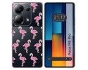 Funda Silicona Transparente para Xiaomi Poco M6 Pro 4G diseño Flamenco Dibujos