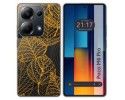 Funda Silicona Transparente para Xiaomi Poco M6 Pro 4G diseño Hojas Dibujos