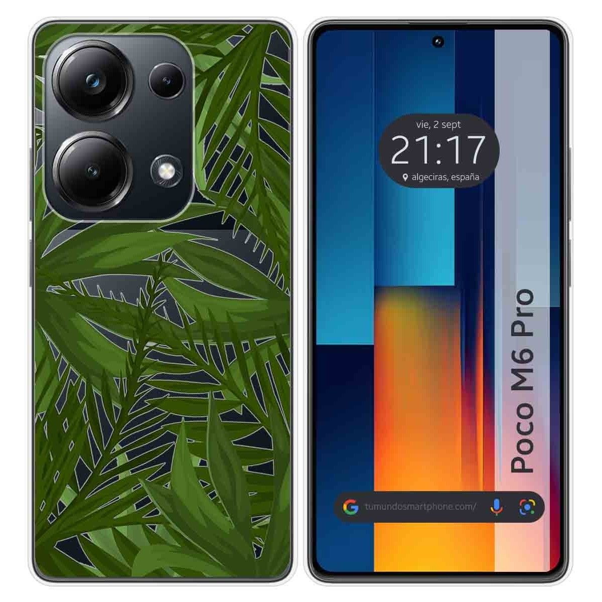 Funda Silicona Transparente para Xiaomi Poco M6 Pro 4G diseño Jungla Dibujos