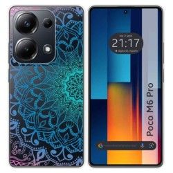 Funda Silicona Transparente para Xiaomi Poco M6 Pro 4G diseño Mandala Dibujos