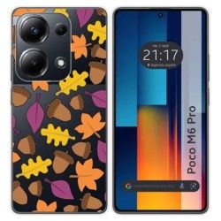 Funda Silicona Transparente para Xiaomi Poco M6 Pro 4G diseño Otoño Dibujos