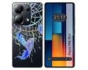 Funda Silicona Transparente para Xiaomi Poco M6 Pro 4G diseño Plumas Dibujos