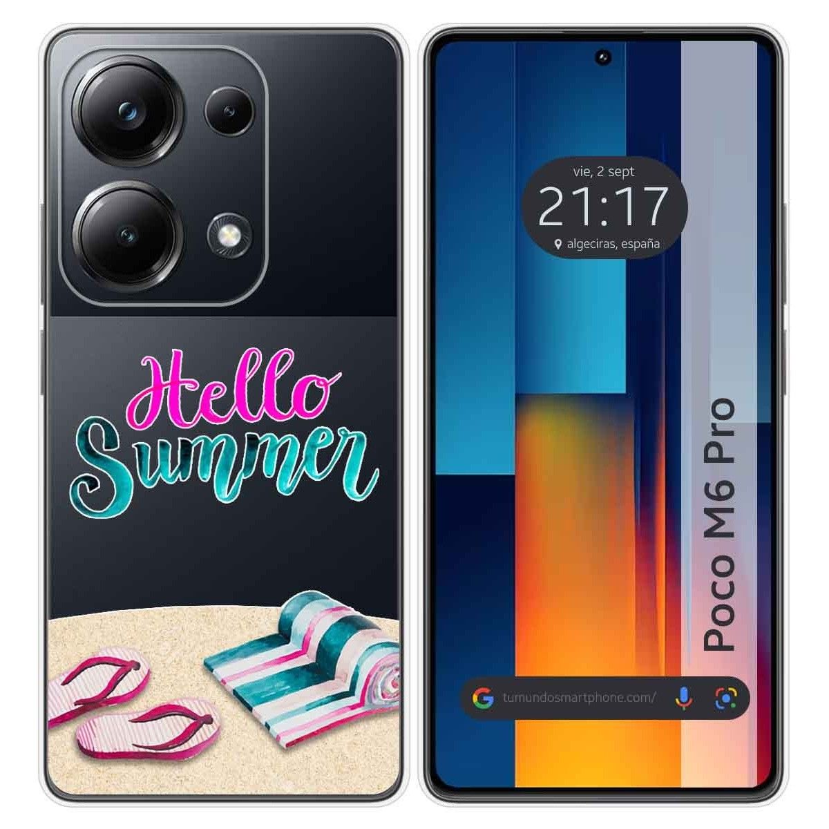 Funda Silicona Transparente para Xiaomi Poco M6 Pro 4G diseño Summer Dibujos