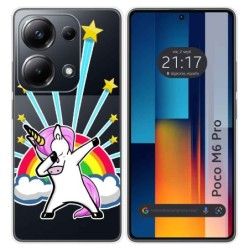 Funda Silicona Transparente para Xiaomi Poco M6 Pro 4G diseño Unicornio Dibujos