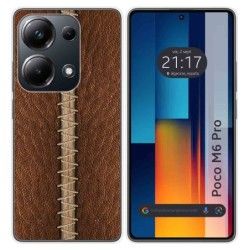 Funda Silicona para Xiaomi Poco M6 Pro 4G diseño Cuero 01 Dibujos