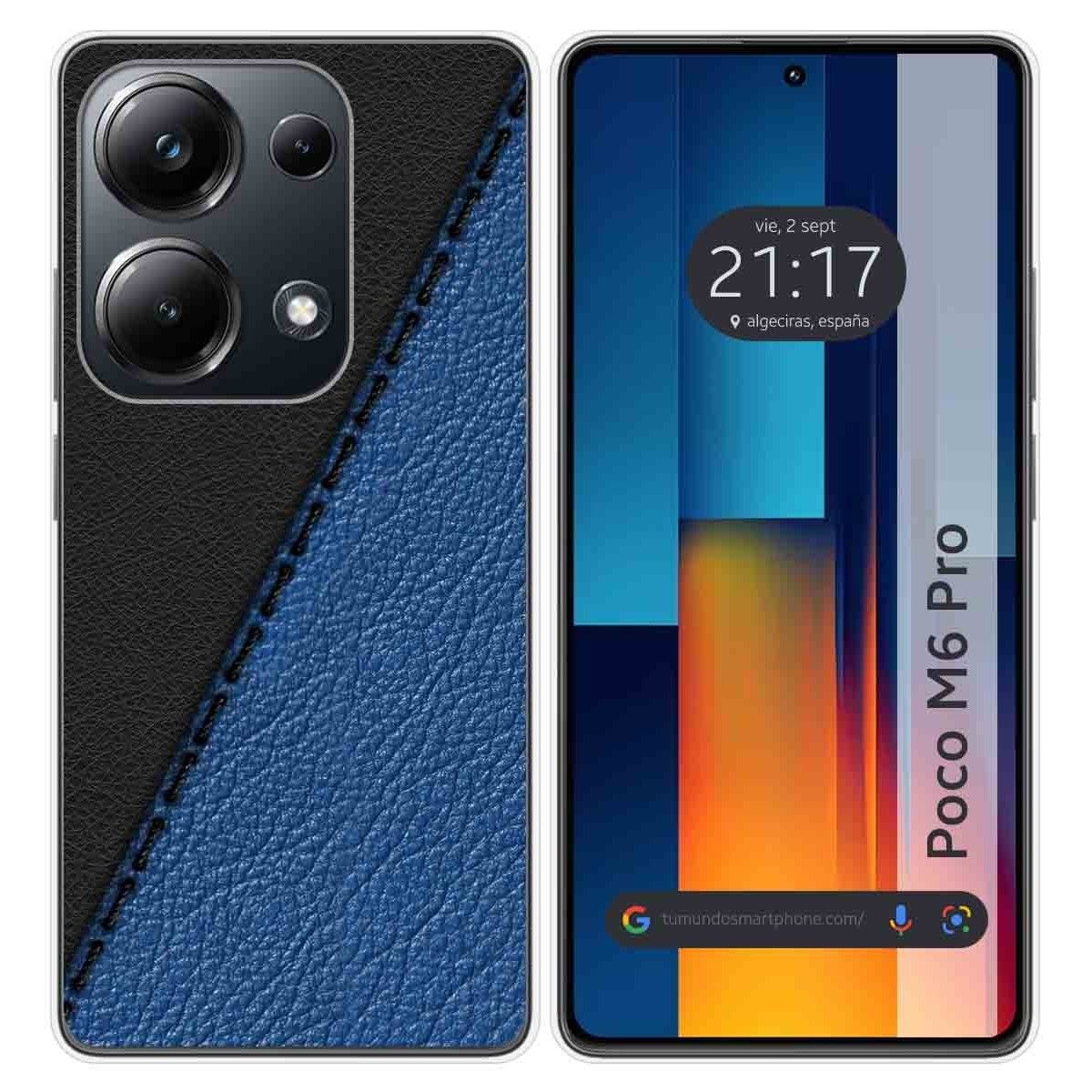 Funda Silicona para Xiaomi Poco M6 Pro 4G diseño Cuero 02 Dibujos