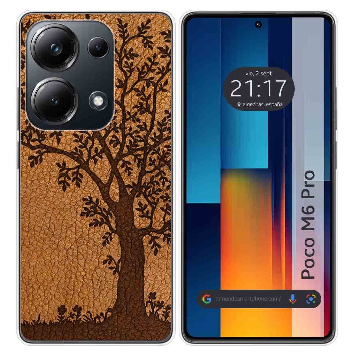 Funda Silicona para Xiaomi Poco M6 Pro 4G diseño Cuero 03 Dibujos