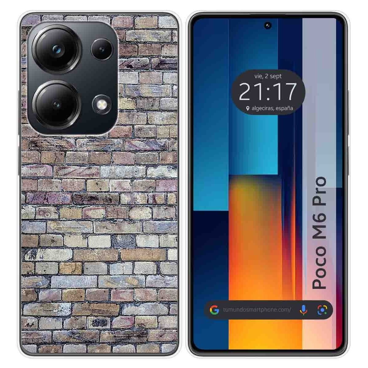 Funda Silicona para Xiaomi Poco M6 Pro 4G diseño Ladrillo 02 Dibujos