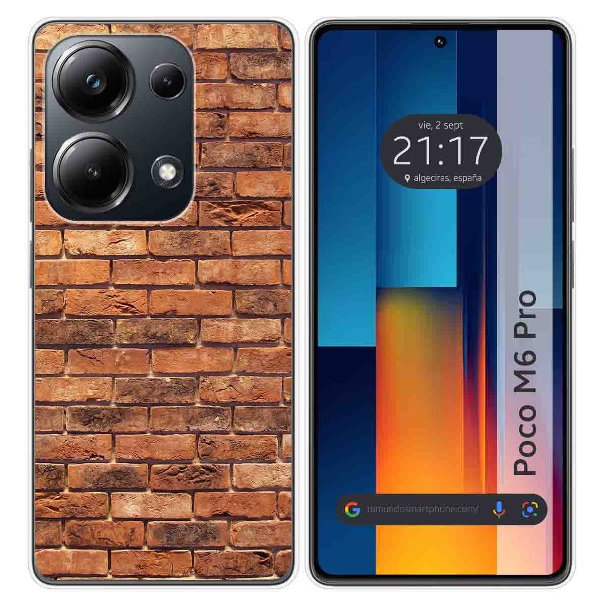 Funda Silicona para Xiaomi Poco M6 Pro 4G diseño Ladrillo 04 Dibujos