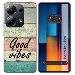 Funda Silicona para Xiaomi Poco M6 Pro 4G diseño Madera 01 Dibujos