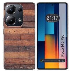 Funda Silicona para Xiaomi Poco M6 Pro 4G diseño Madera 03 Dibujos