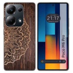 Funda Silicona para Xiaomi Poco M6 Pro 4G diseño Madera 06 Dibujos