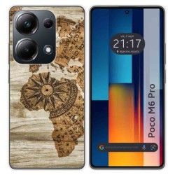 Funda Silicona para Xiaomi Poco M6 Pro 4G diseño Madera 07 Dibujos