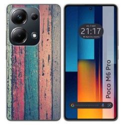 Funda Silicona para Xiaomi Poco M6 Pro 4G diseño Madera 10 Dibujos