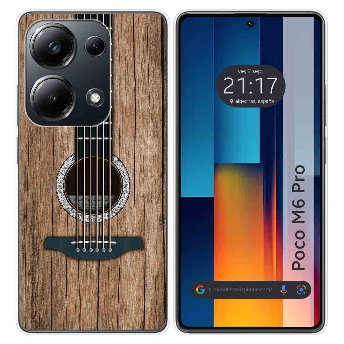 Funda Silicona para Xiaomi Poco M6 Pro 4G diseño Madera 11 Dibujos