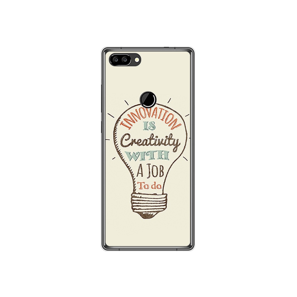 Funda Gel Tpu para Oukitel Mix 2 Diseño Creativity Dibujos