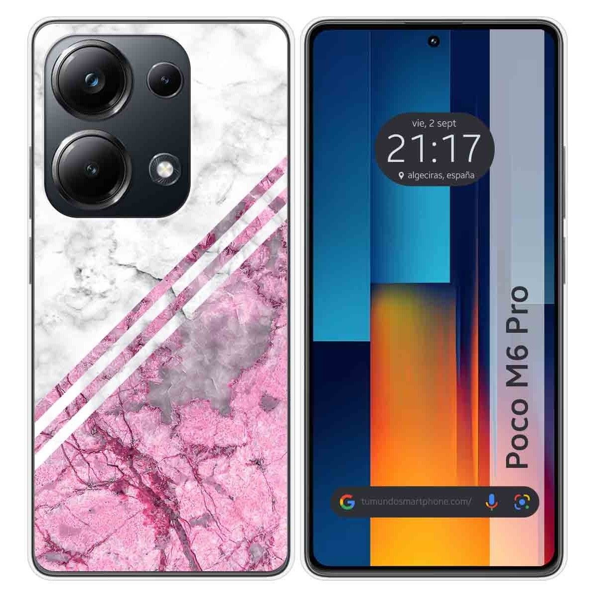 Funda Silicona para Xiaomi Poco M6 Pro 4G diseño Mármol 03 Dibujos