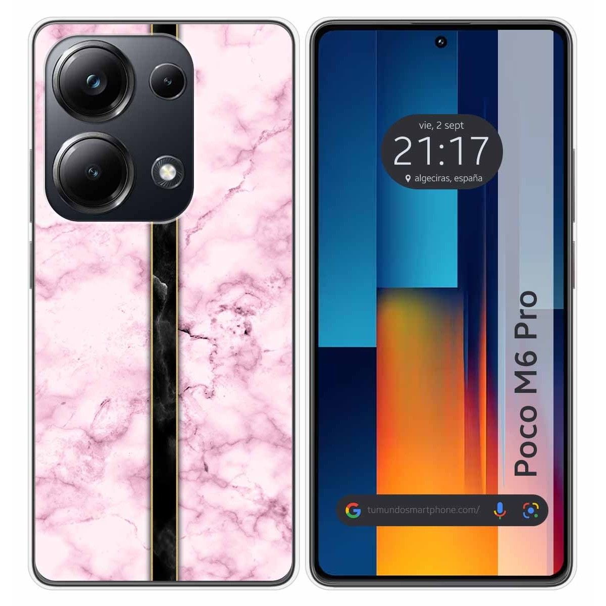 Funda Silicona para Xiaomi Poco M6 Pro 4G diseño Mármol 04 Dibujos