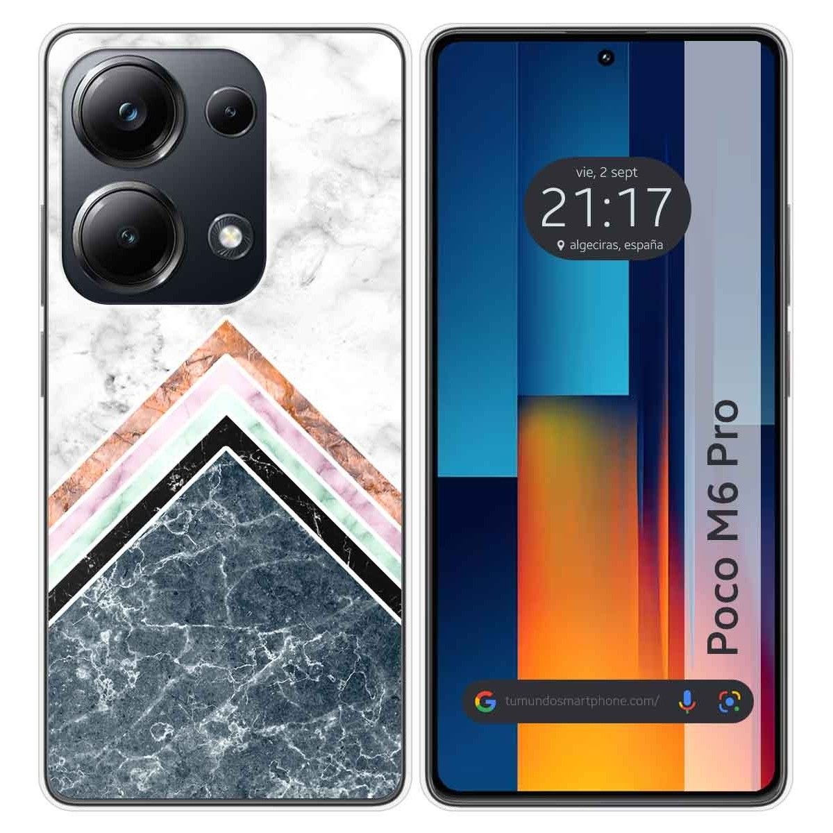 Funda Silicona para Xiaomi Poco M6 Pro 4G diseño Mármol 05 Dibujos