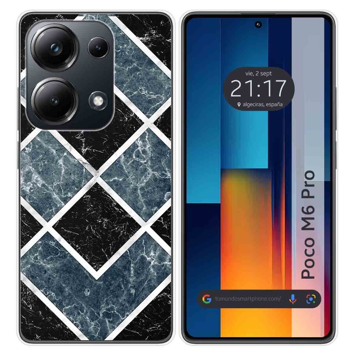 Funda Silicona para Xiaomi Poco M6 Pro 4G diseño Mármol 06 Dibujos
