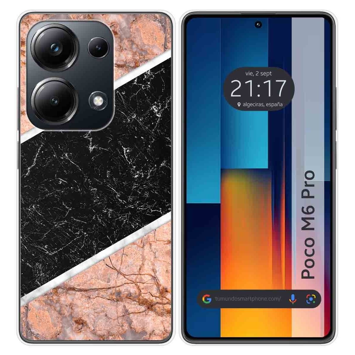 Funda Silicona para Xiaomi Poco M6 Pro 4G diseño Mármol 07 Dibujos