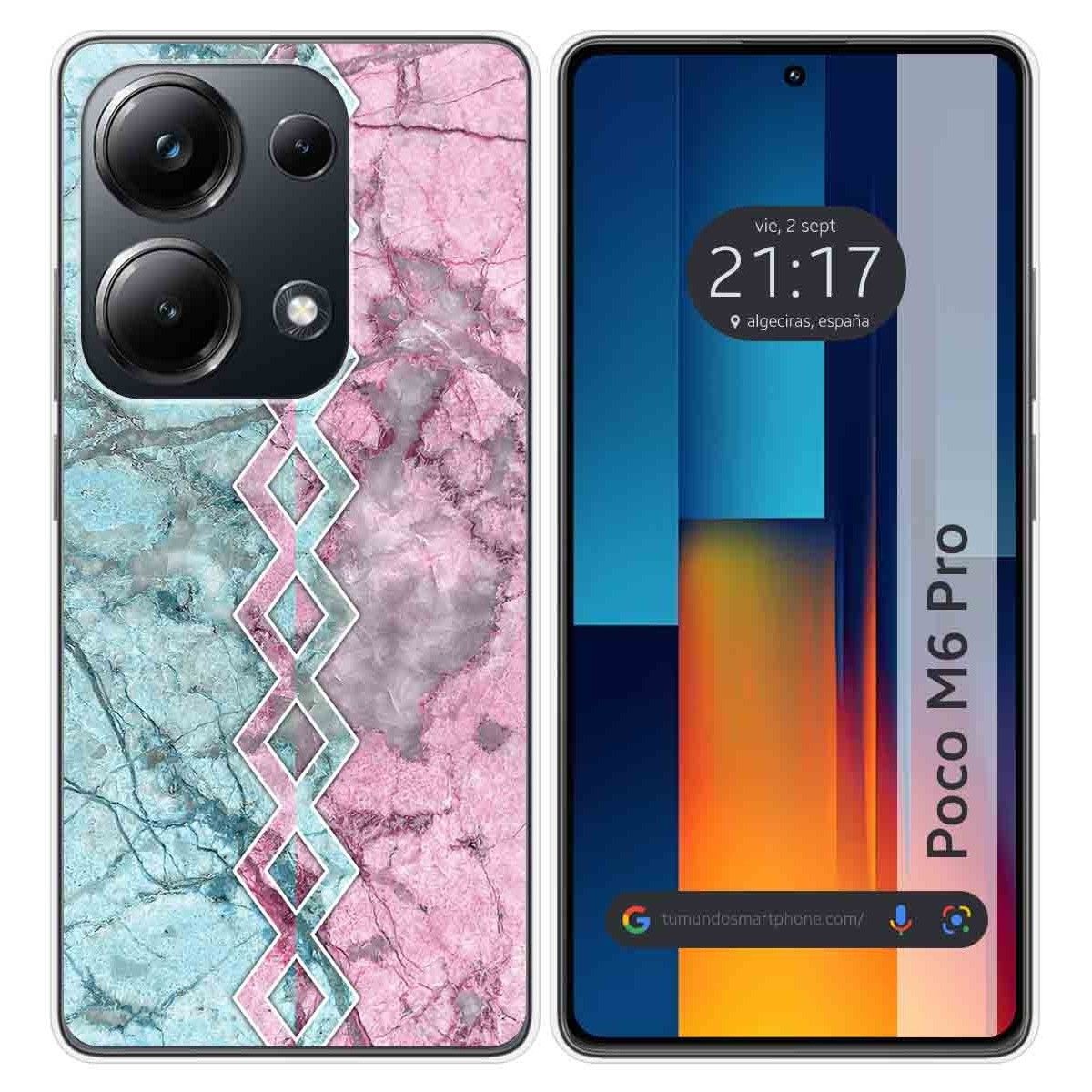 Funda Silicona para Xiaomi Poco M6 Pro 4G diseño Mármol 08 Dibujos