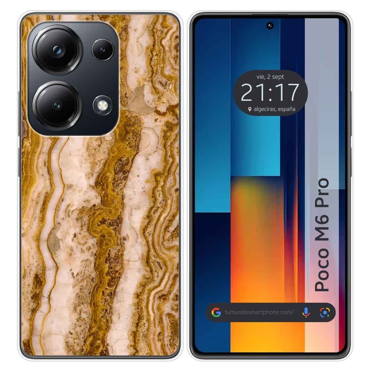 Funda Silicona para Xiaomi Poco M6 Pro 4G diseño Mármol 10 Dibujos