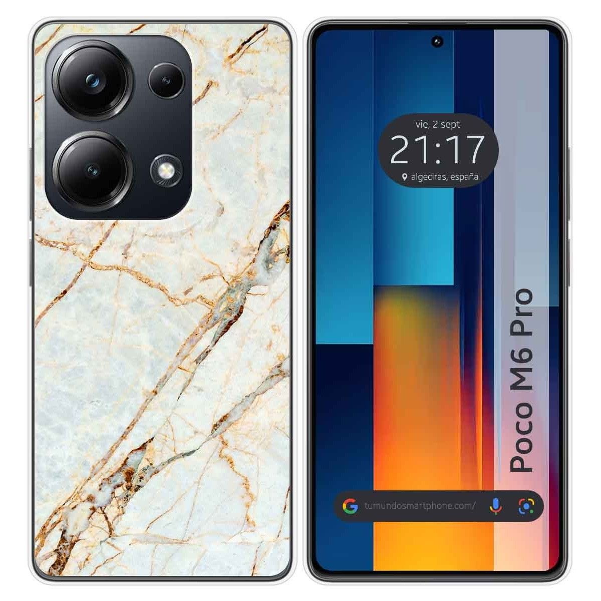 Funda Silicona para Xiaomi Poco M6 Pro 4G diseño Mármol 13 Dibujos