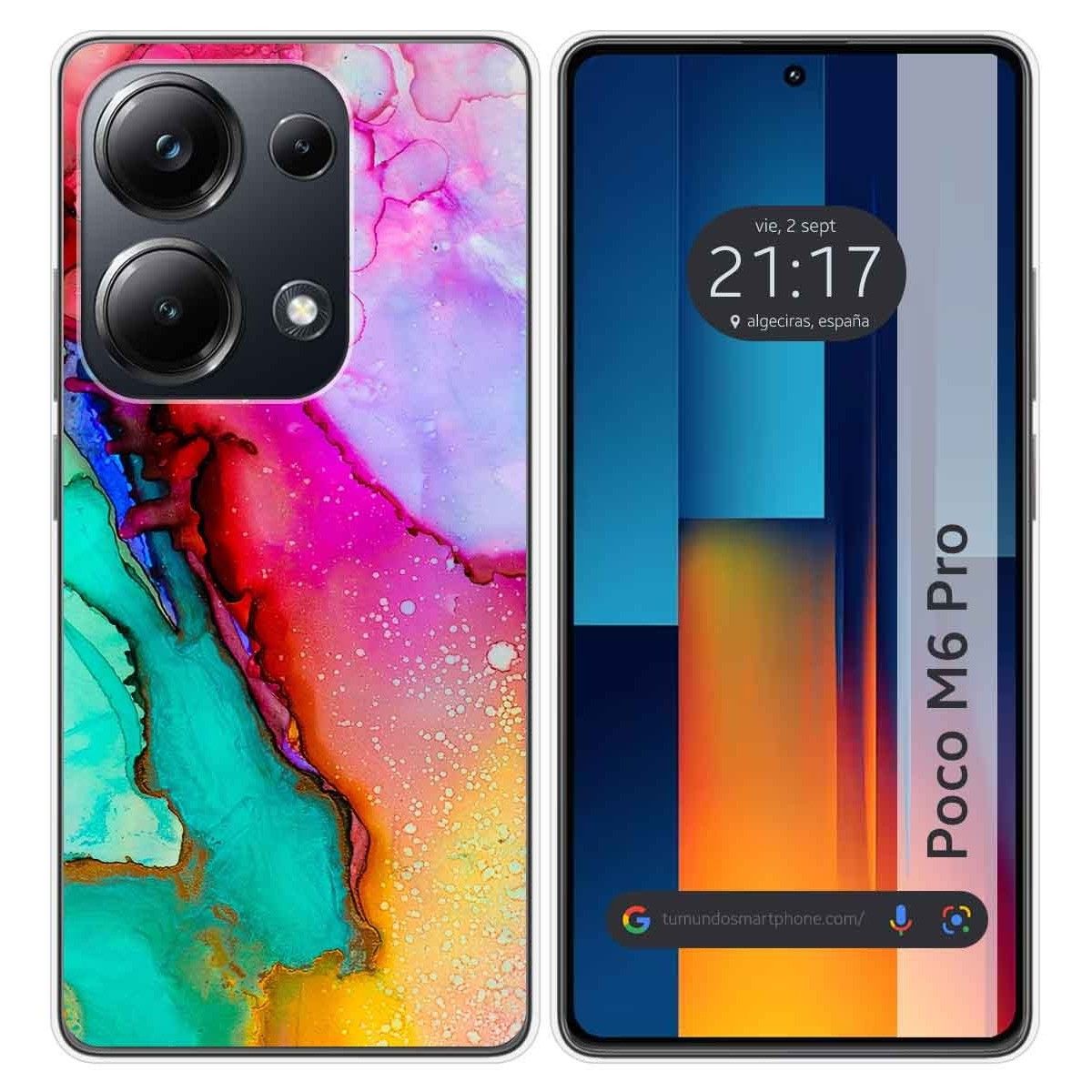 Funda Silicona para Xiaomi Poco M6 Pro 4G diseño Mármol 15 Dibujos