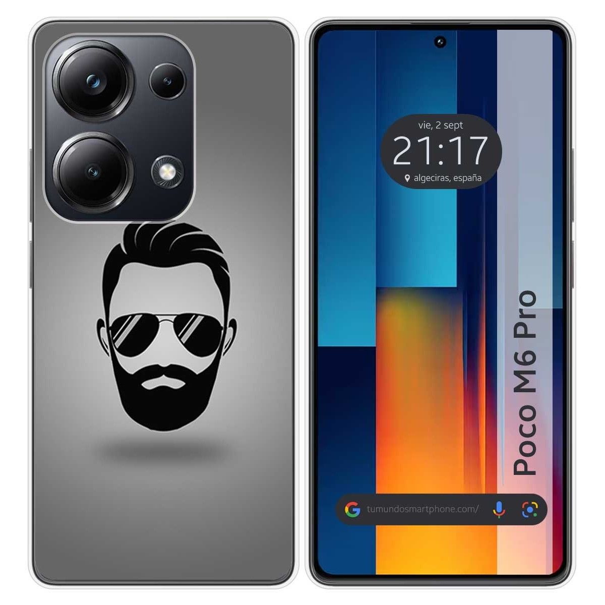 Funda Silicona para Xiaomi Poco M6 Pro 4G diseño Barba Dibujos
