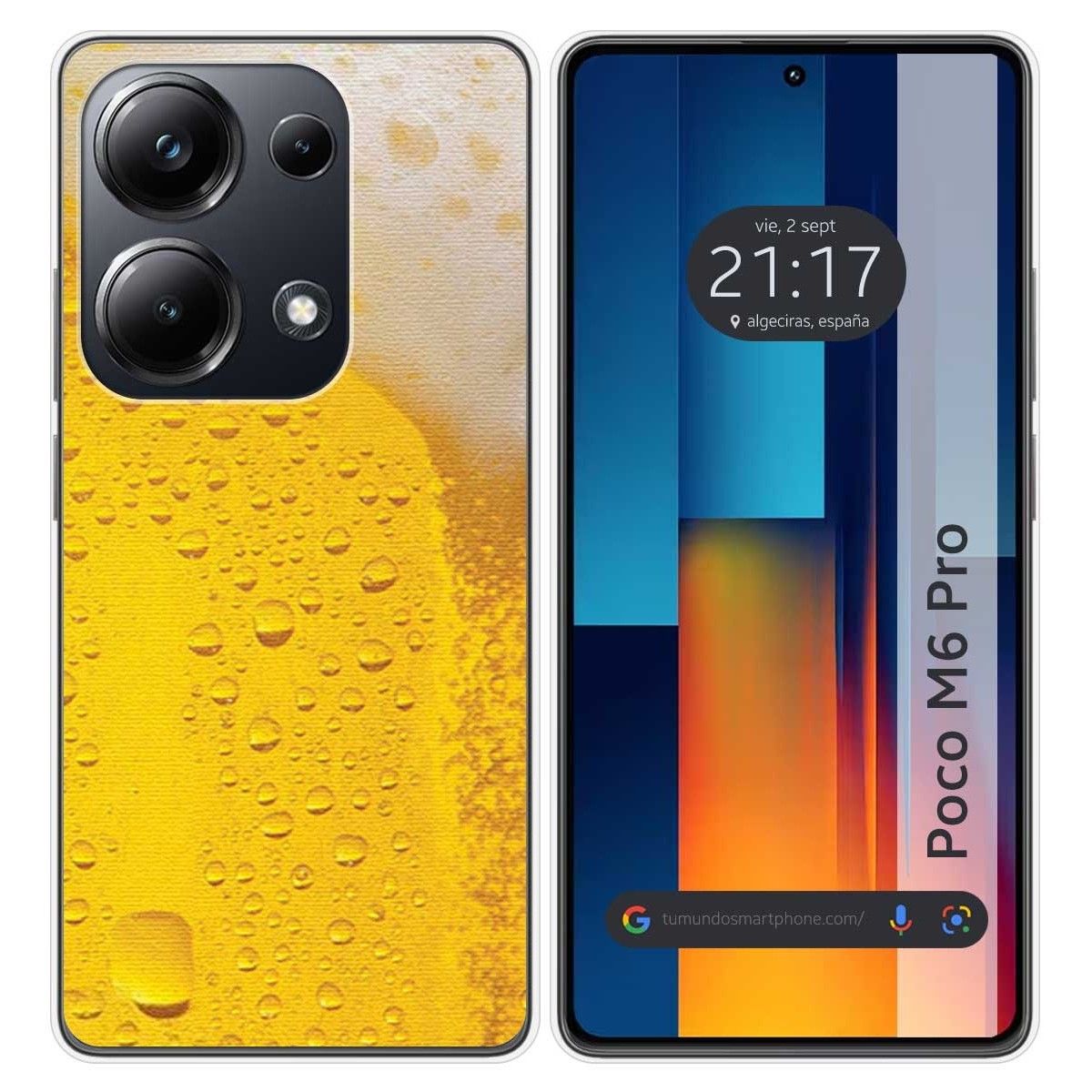 Funda Silicona para Xiaomi Poco M6 Pro 4G diseño Cerveza Dibujos